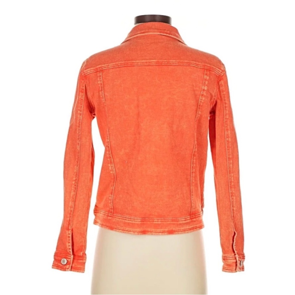 Women's Orange Denim Jacket - Picture 2 of 3